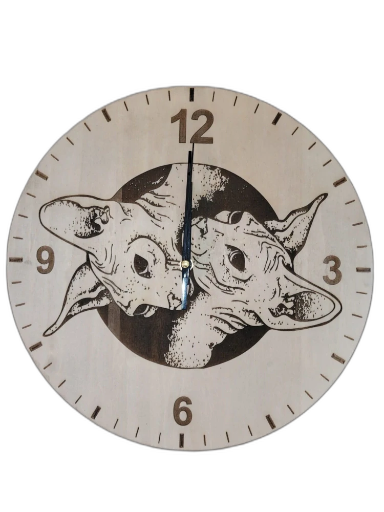 Nástěnné hodiny Kočky