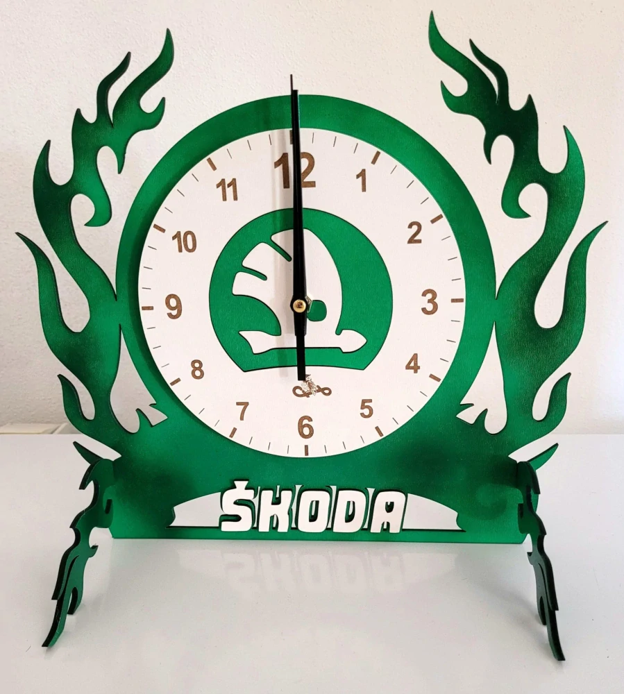 Škoda - stolní hodiny