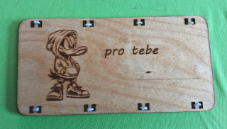 Dřevěná obálka na peníze a poukazy - Kačer