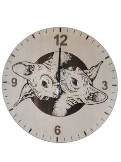 Nástěnné hodiny Kočky