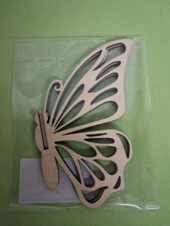 Kreativní sada: Skládací dřevěný motýl - varianta 2– 3D dekorace k dotvoření, 11,5 cm
